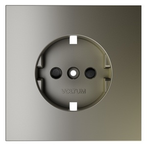 Изображение товара Накладка для розетки с заземлением и защитными шторками Voltum S70 VLS000704 (шелк)