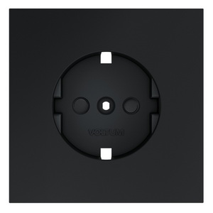 Изображение товара Накладка для розетки с заземлением и защитными шторками Voltum S70 VLS000707 (графит)