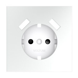 Изображение товара Накладка для розетки с заземлением и защитными шторками, с USB A+A Voltum S70 VLS000902 (белый матовый)