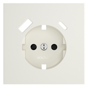 Изображение товара Накладка для розетки с заземлением и защитными шторками с USB A+C (хлопок) Voltum S70 VLS001013