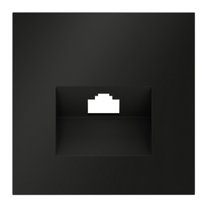 Изображение товара Накладка для розетки компьютерной RJ45 Voltum S70 VLS001308 (черный матовый)