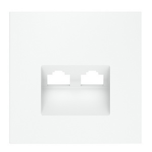 Изображение товара Накладка для розетки компьютерной двойной RJ45+RJ45 Voltum S70 VLS001402 (белый матовый)
