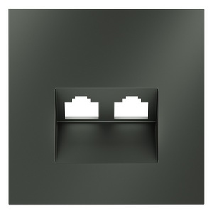 Изображение товара Накладка для розетки компьютерной двойной RJ45+RJ45 Voltum S70 VLS001406 (титан)