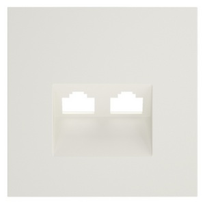 Изображение товара Накладка для розетки компьютерной двойной RJ45+RJ45 кат.6 (хлопок) Voltum S70 VLS001413