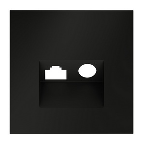 Изображение товара Накладка для розетки TV+RJ45 Voltum S70 VLS002708 (черный матовый)