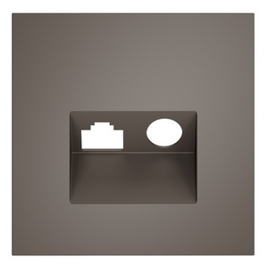 Изображение товара Накладка для розетки TV+RJ45 кат. 6 (капучино) Voltum S70 VLS002714