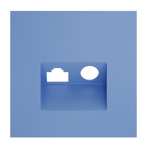 Изображение товара Накладка для розетки TV+RJ45 кат. 6 (деним) Voltum S70 VLS002715