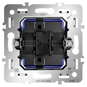 Изображение товара Механизм выключателя с самовозвратом одноклавишного 10А Voltum S70 VLS0106M