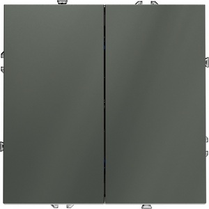 Изображение товара Выключатель встраиваемый двухклавишный (титан) IP30 Voltum S70 VLS020106