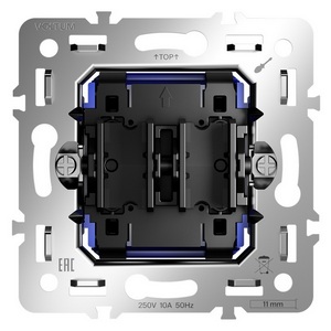 Изображение товара Механизм выключателя двухклавишного 10А Voltum S70 VLS0201M