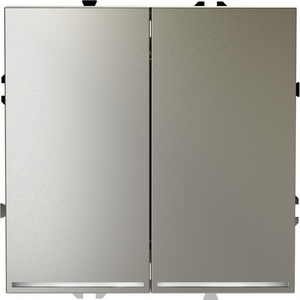 Изображение товара Выключатель встраиваемый двухклавишный с подсветкой (шелк) IP30 Voltum S70 VLS020204