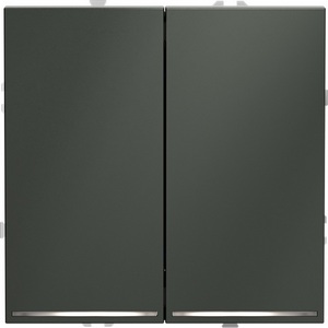 Изображение товара Выключатель встраиваемый двухклавишный с подсветкой (титан) IP30 Voltum S70 VLS020206