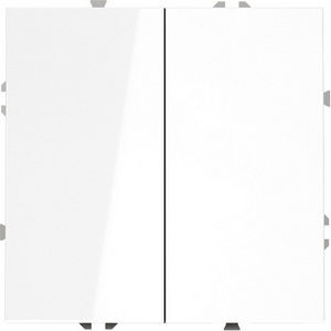 Изображение товара Проходной переключатель двухклавишный встраиваемый (белый глянцевый) IP30 Voltum S70 VLS020301