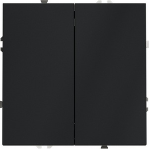 Изображение товара Проходной переключатель двухклавишный встраиваемый (графит) IP30 Voltum S70 VLS020307