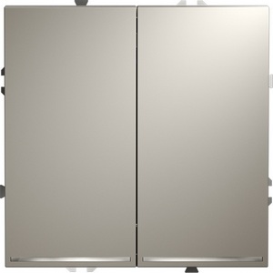 Изображение товара Проходной переключатель двухклавишный встраиваемый с подсветкой (кашемир) IP30 Voltum S70 VLS020403