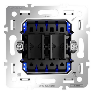Изображение товара Механизм перекрестного переключателя двухклавишного 10А Voltum S70 VLS0205M