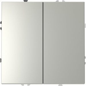 Изображение товара Выключатель встраиваемый с самовозвратом двухклавишный (сталь) IP30 Voltum S70 VLS020605