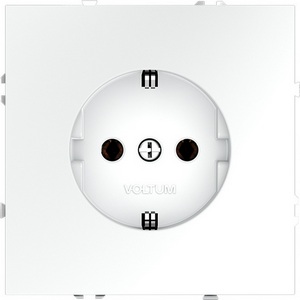 Изображение товара Розетка встраиваемая с заземлением (белый матовый) IP30 Voltum S70 VLS040102