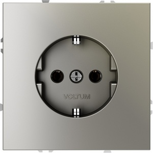 Изображение товара Розетка встраиваемая с заземлением (шелк) IP30 Voltum S70 VLS040104