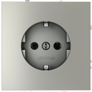 Изображение товара Розетка встраиваемая с заземлением (сталь) IP30 Voltum S70 VLS040105