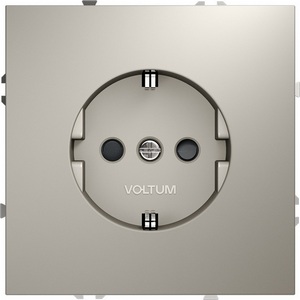 Изображение товара Розетка встраиваемая с заземлением и шторками (кашемир) IP30 Voltum S70 VLS040203