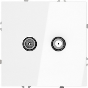Изображение товара Розетка встраиваемая телевизионнная оконечная TV+SAT (белый глянцевый) IP30 Voltum S70 VLS060401