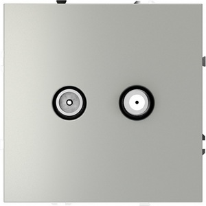 Изображение товара Розетка встраиваемая телевизионнная оконечная TV+SAT (сталь) IP30 Voltum S70 VLS060405