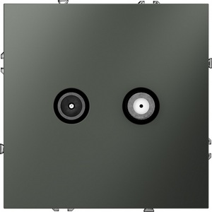 Изображение товара Розетка встраиваемая телевизионнная оконечная TV+SAT (титан) IP30 Voltum S70 VLS060406