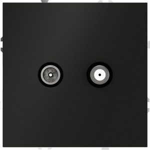Изображение товара Розетка встраиваемая телевизионнная оконечная TV+SAT (черный матовый) IP30 Voltum S70 VLS060408
