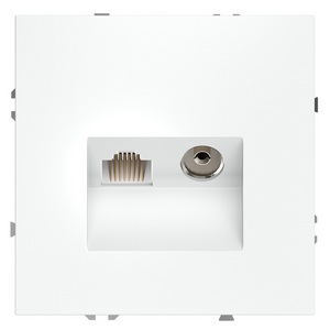 Изображение товара Розетка телевизионная встраиваемая TV+RJ45 Voltum S70 VLS060702 (белый матовый)
