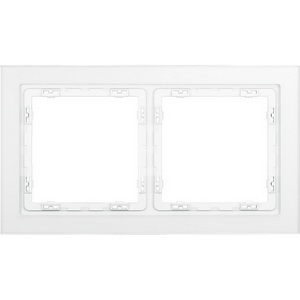 Изображение товара Рамка на 2 поста (белый, матовый, стекло) Voltum S70 VLS110202