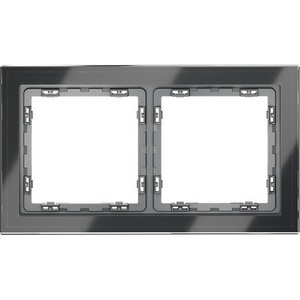 Изображение товара Рамка на 2 поста (графит, стекло) Voltum S70 VLS110207