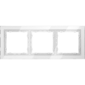 Изображение товара Рамка на 3 поста (белый, стекло) Voltum S70 VLS110301