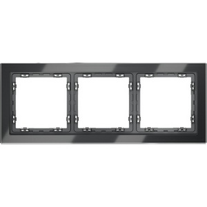 Изображение товара Рамка на 3 поста (графит, стекло) Voltum S70 VLS110307