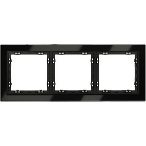 Изображение товара Рамка на 3 поста (черный, стекло) Voltum S70 VLS110308