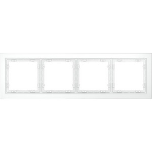 Изображение товара Рамка на 4 поста (белый, матовый, стекло) Voltum S70 VLS110402