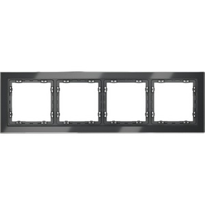 Изображение товара Рамка на 4 поста (графит, стекло) Voltum S70 VLS110407
