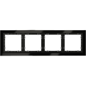 Изображение товара Рамка на 4 поста (черный, стекло) Voltum S70 VLS110408