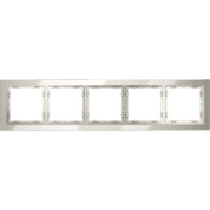 Изображение товара Рамка на 5 постов (кашемир, стекло) Voltum S70 VLS110503