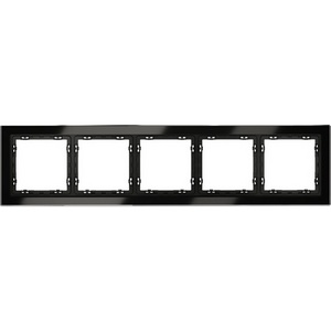 Изображение товара Рамка на 5 постов (черный, стекло) Voltum S70 VLS110508