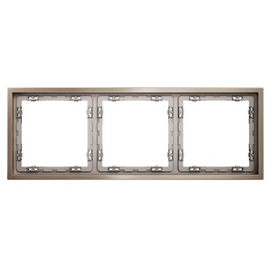 Изображение товара Рамка металлическая на 3 поста (платина) Voltum S70 Metal VLSM120310