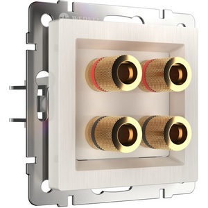 Изображение товара Акустическая розетка встраиваемая (перламутровый рифленый) Werkel WL13-AUDIOx4 (a040902)