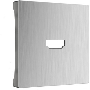 Изображение товара Накладка для розетки HDMI (серебряный рифленый) Werkel WL09-HDMI-CP (a041304)