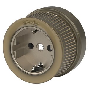 Изображение товара Розетка накладная с заземлением (бронзовый) Ретро Werkel W5771012 (a050768)