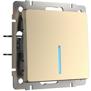 Изображение товара Выключатель встраиваемый одноклавишный с подсветкой (шампань) Werkel W1110111 (a050872)