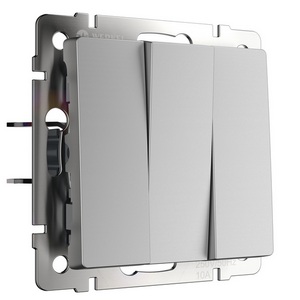 Изображение товара Выключатель трехклавишный (серебряный) W1130006 (a050876)