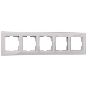 Изображение товара Рамка на 5 постов (дымчатый,стекло) (a050898) Werkel Favorit Дымчатый W0051117