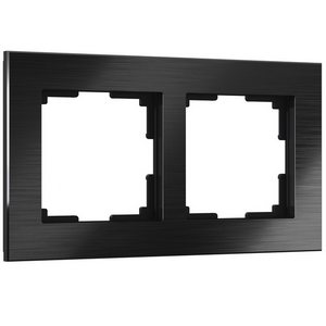 Изображение товара Рамка на 2 поста Aluminium (черный алюминий) Werkel W0021708 (a050962)