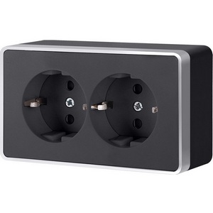 Изображение товара Розетка двойная с заземлением Gallant Werkel W5072134 (черный с серебром) Изображение товара Розетка двойная с заземлением Gallant Werkel W5072134 (черный с серебром)