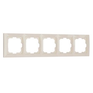 Изображение товара Рамка на 5 постов Snabb basic (слоновая кость) Werkel W0052003 (a051292)